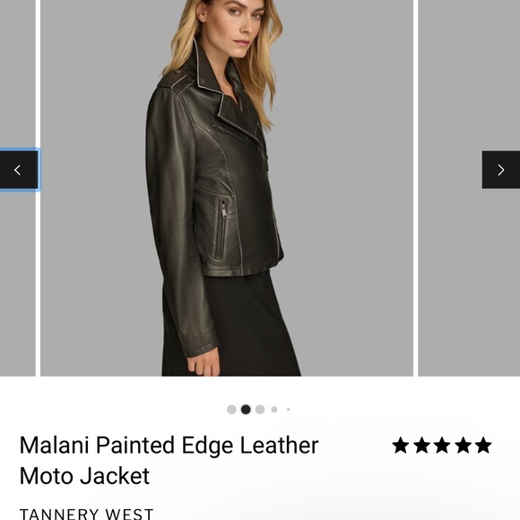 Wilsons Leather Tannery West Black Moto MalaniJacket XL never worn - Picture 3 of 4